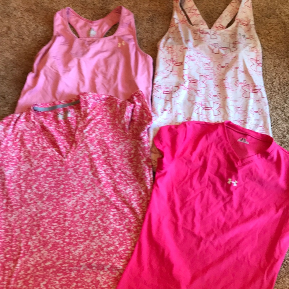 Lot of Under Amour workout tops
